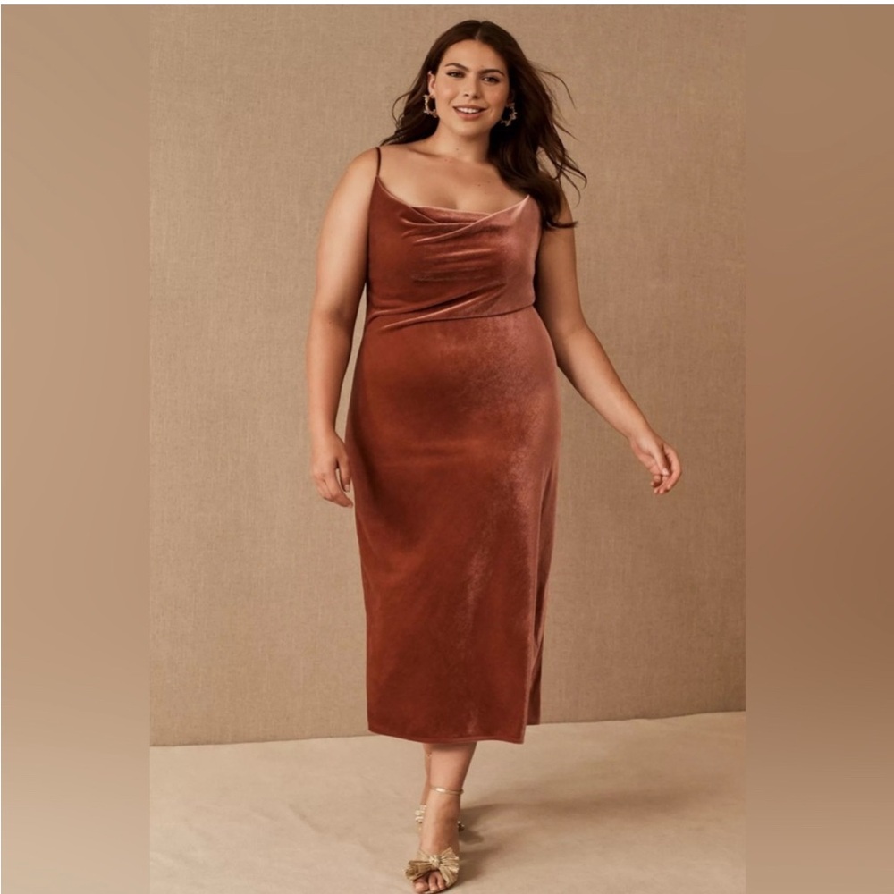 Anthropologie Jenny Yoo Bentley Velvet Midi Dress Size 22